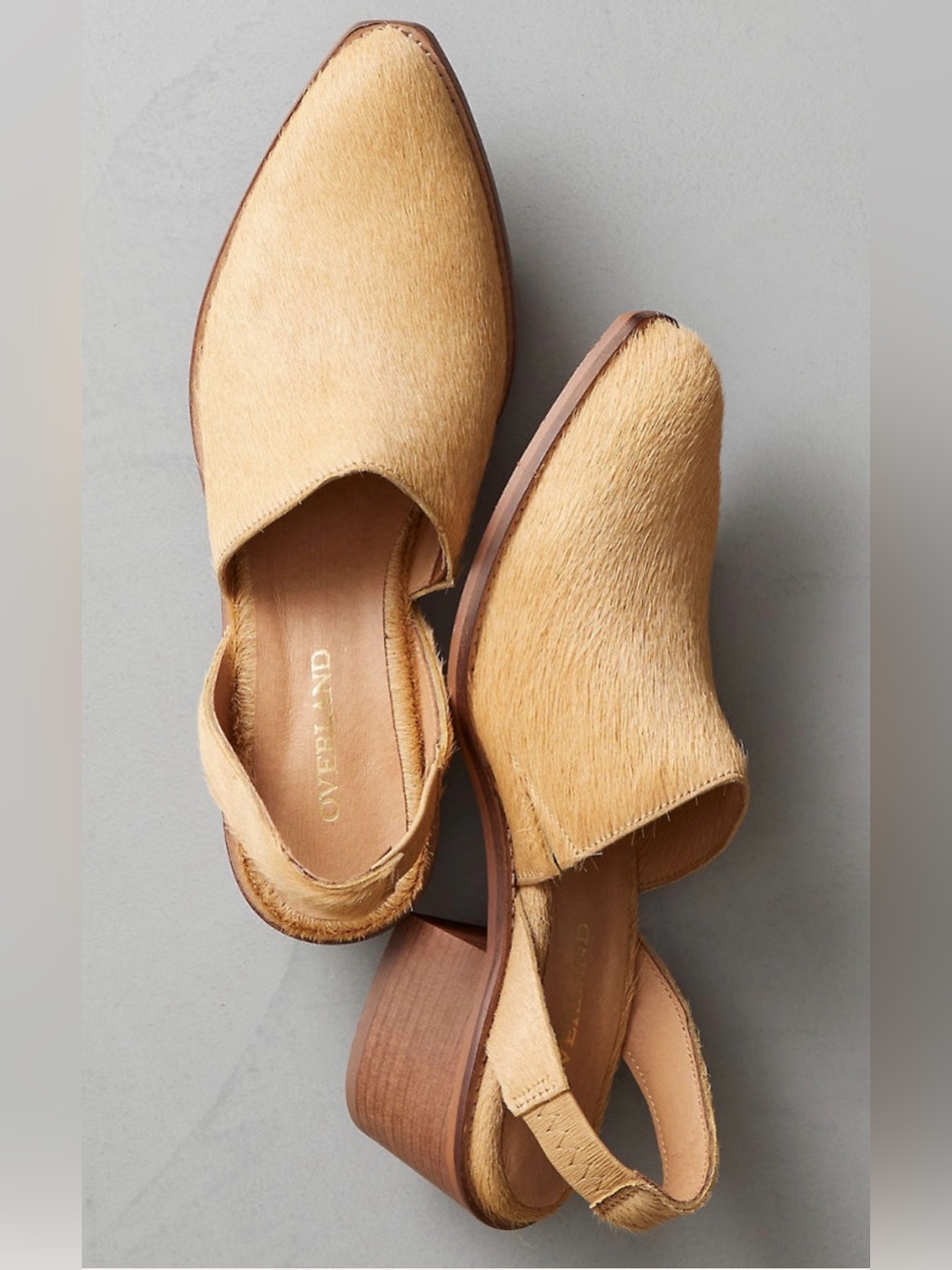 Overland Women's Gina Hair-On Calfskin Leather Mules Size 39/ US 9